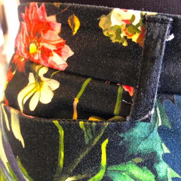 Tropical Print Cropped Cambio Cotton Pant - Picture 3 of 9